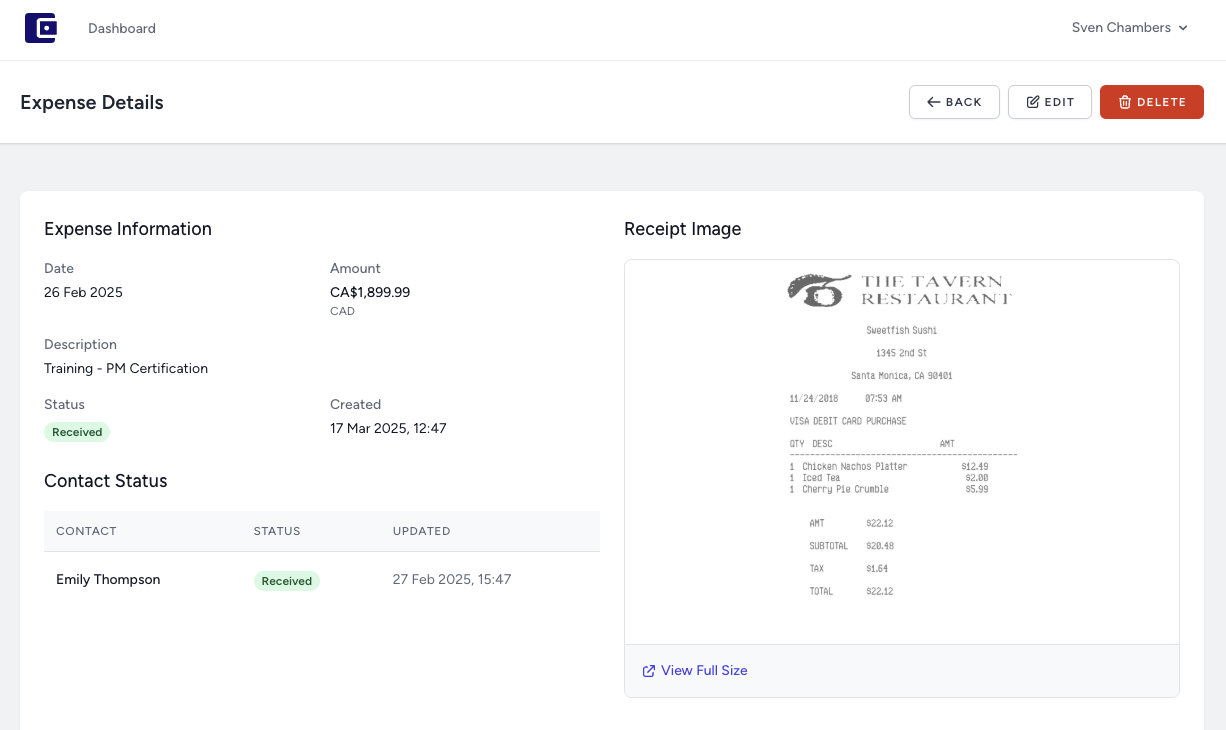 Expense Tracking Demo 3